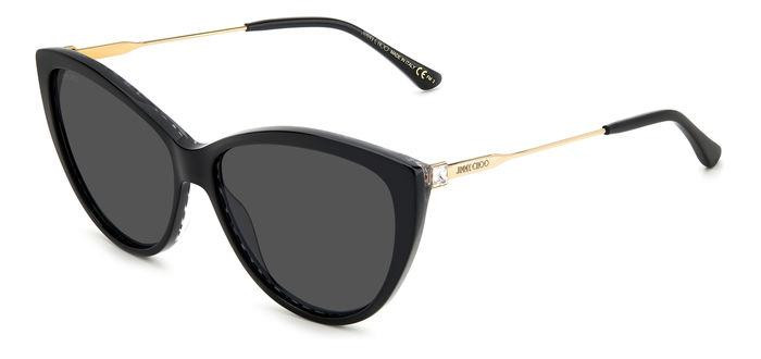 Black Square Frame Sunglasses with JC Emblem | GAYA/S | Spring/Summer 2023  | JIMMY CHOO UK